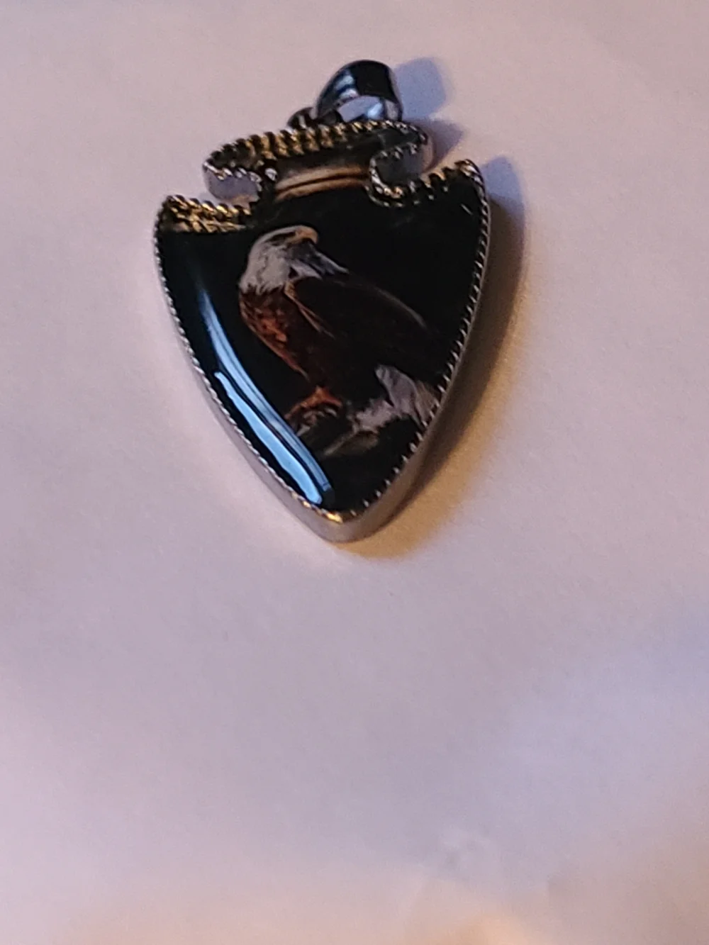 Eagle Pendant Necklace in Black and Brown